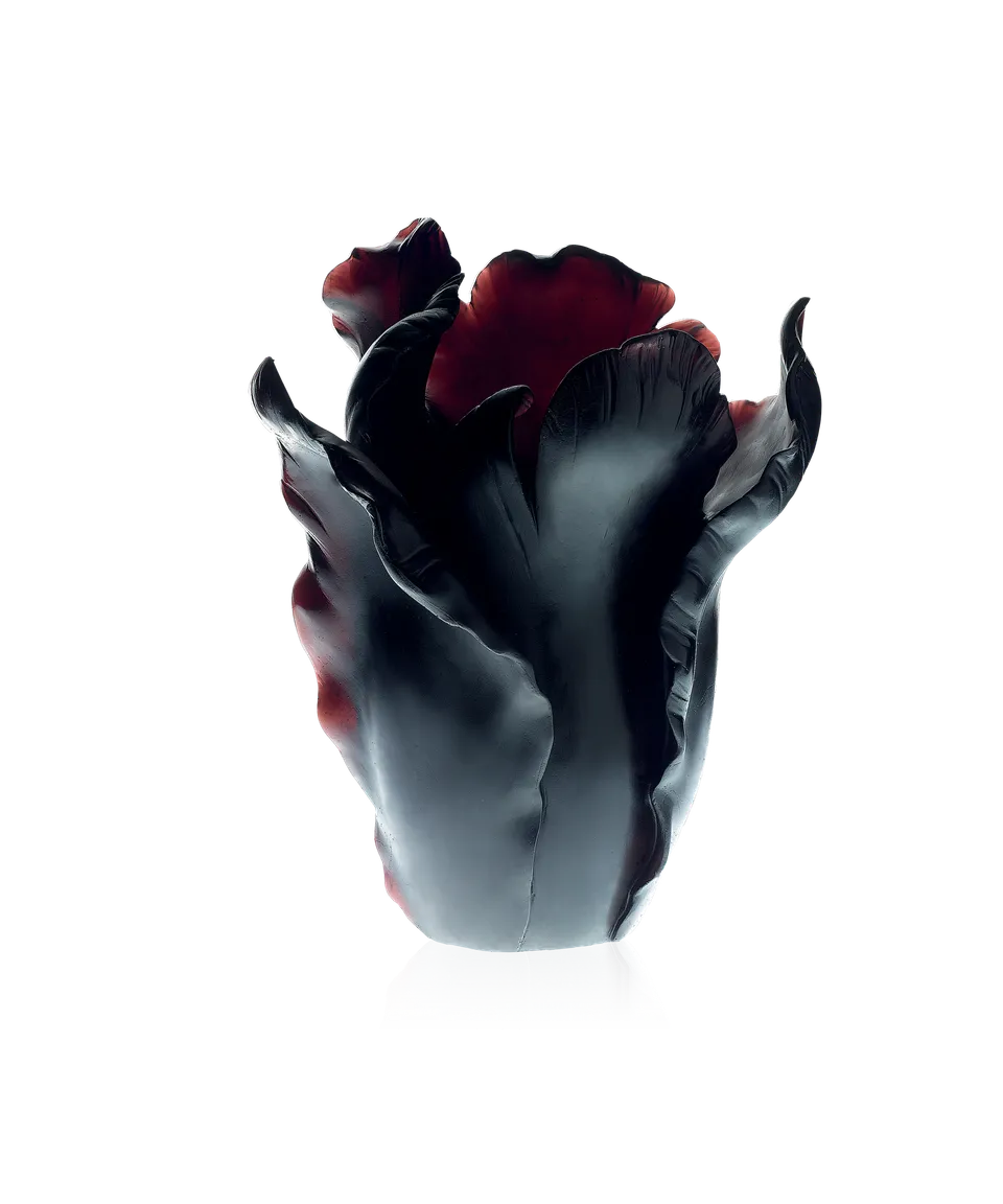 daum-univers-v-g-tal-tulipe-vase-grand-mod-le-noir-cristal image 1