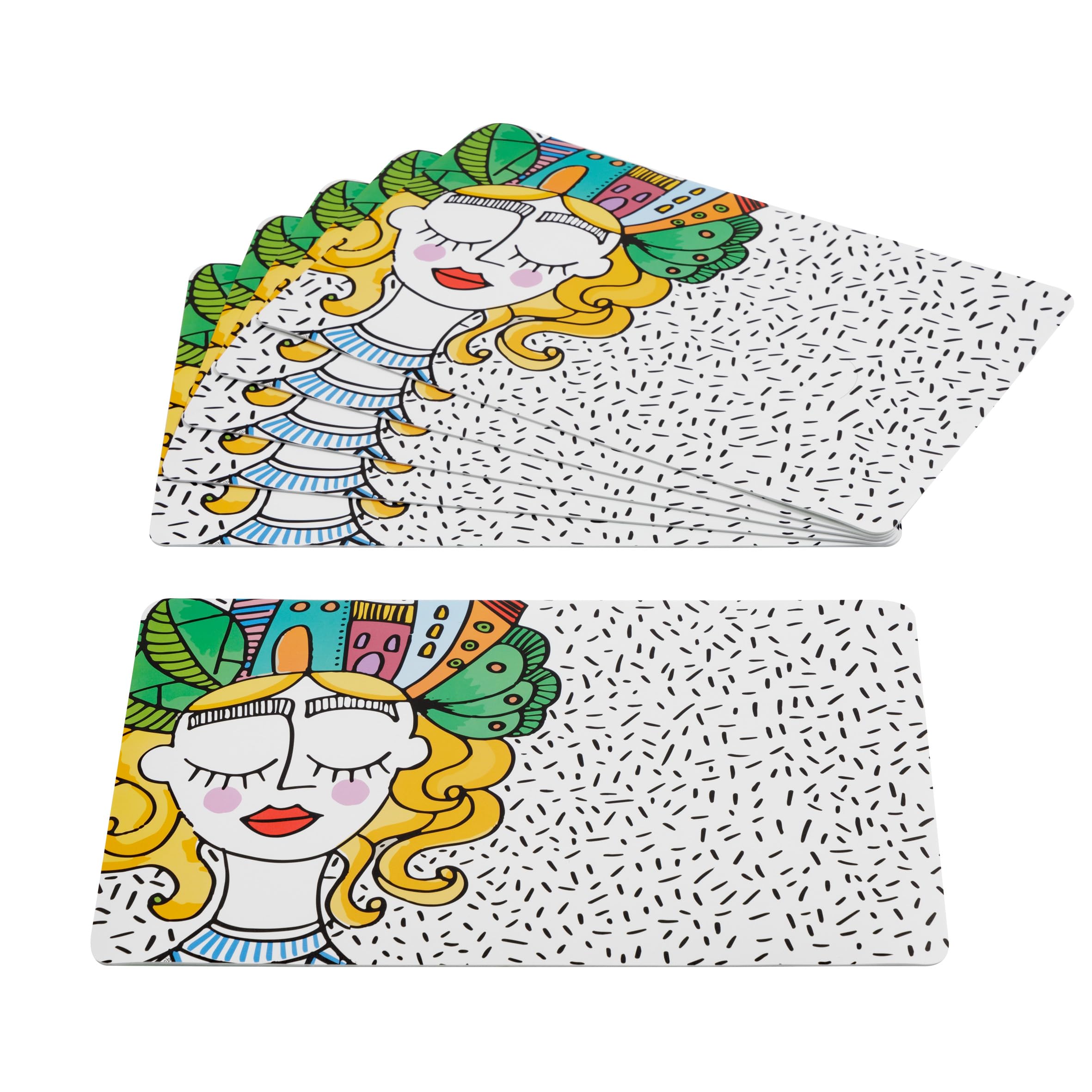 baroni-home-cucina-lot-6-sets-de-table-capri-pvc-48x28-cm image 6