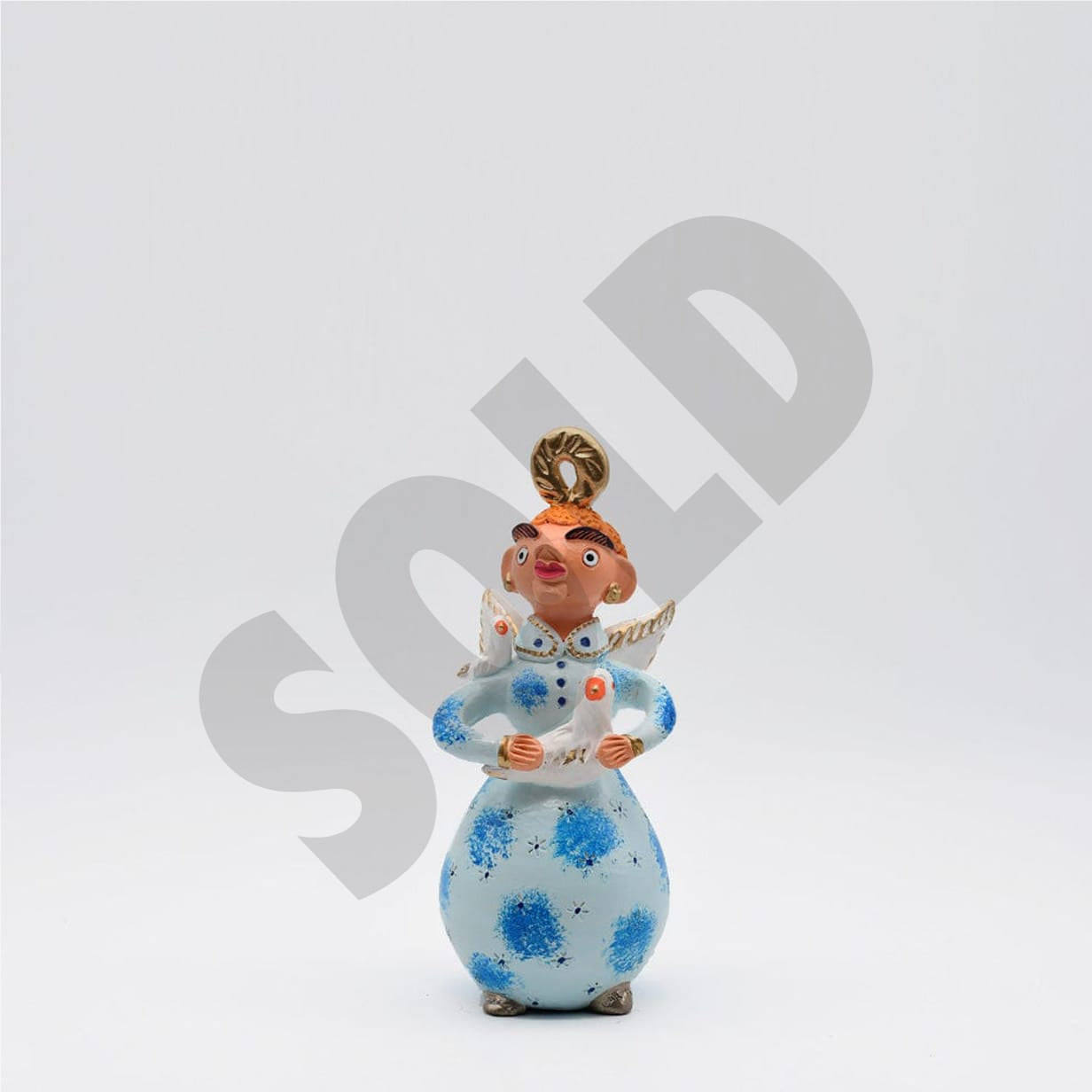 prazeres-c-ta-anjo-statuette-ange-c-ramique-25cm-sign-e image 1