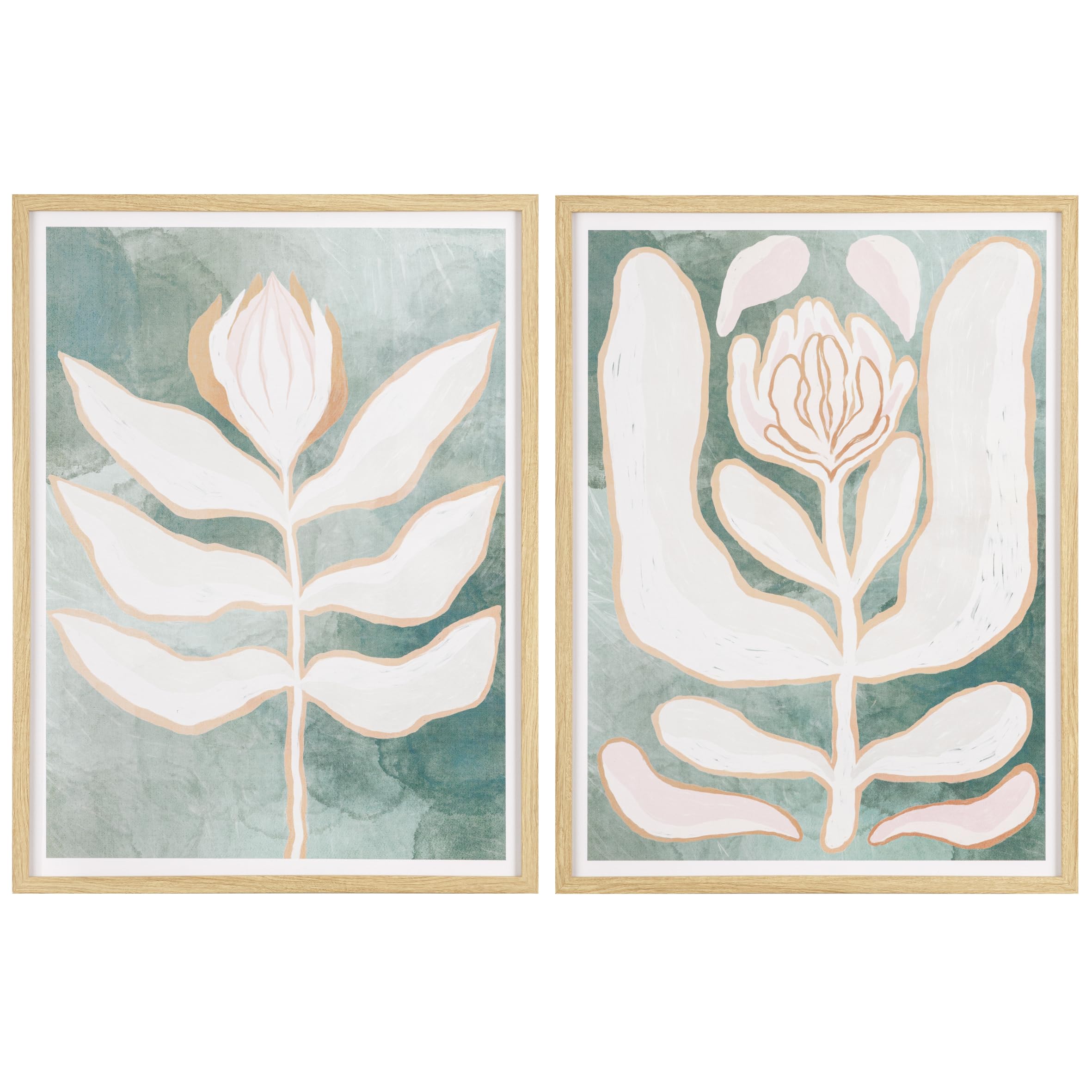 baroni-home-quadri-tableau-toile-abstrait-paille-lot-de-2-45x60 image 7