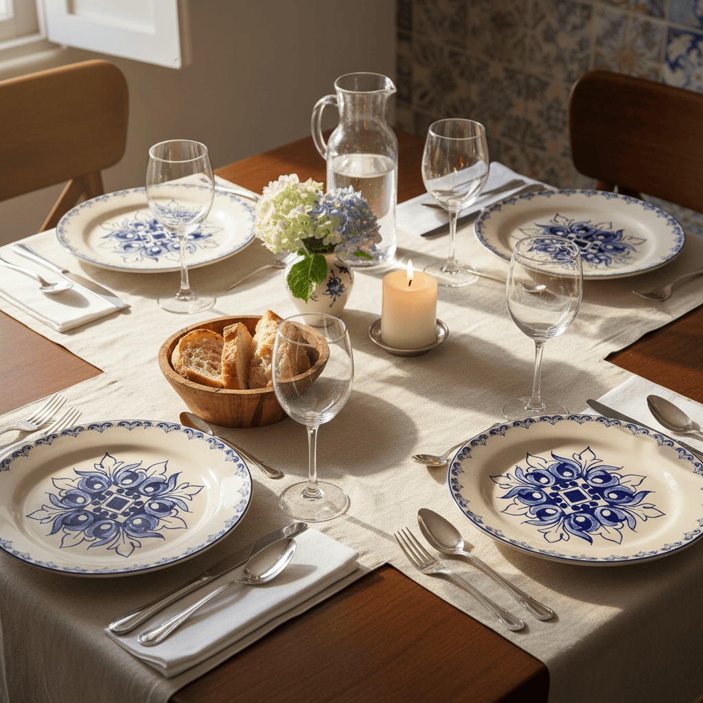 luisa-paix-o-bras-o-assiette-c-ramique-bleue-27cm-lave-vaisselle image 2