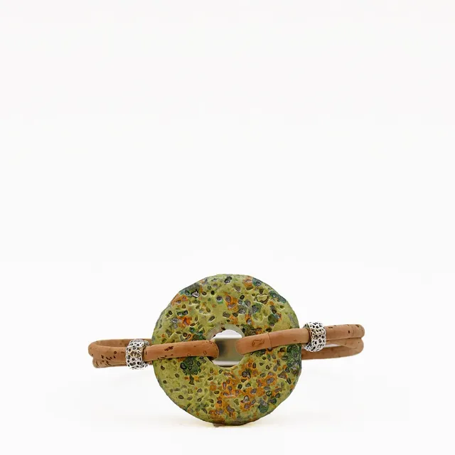 luisa-paix-o-bijoux-bracelet-li-ge-m-daillon-vert-21cm image 1