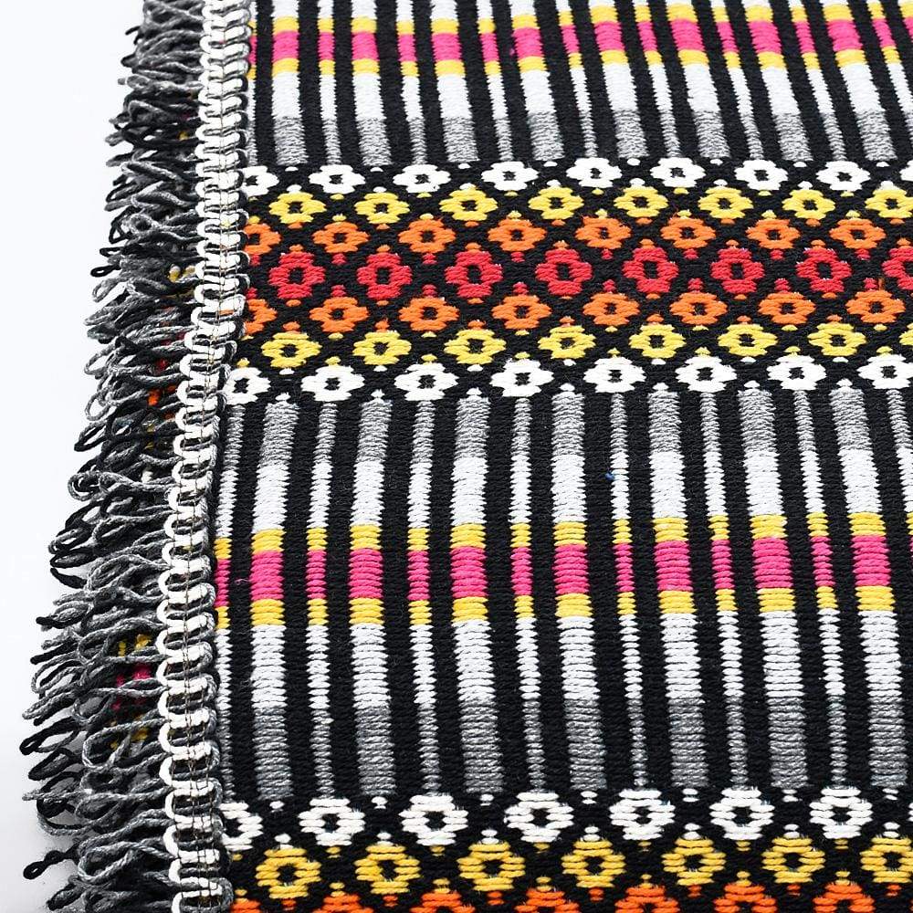 luisa-paix-o-plaid-coton-210x140-cm-gris-franges-traditionnel image 2
