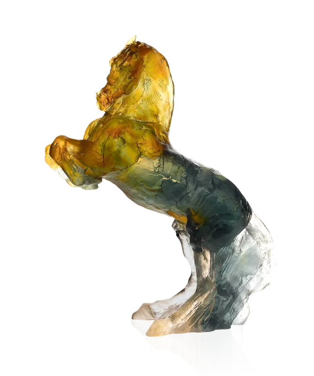 daum-art-cristal-balthazar-ambre-gris-sculpture-animale-sauvat image 1