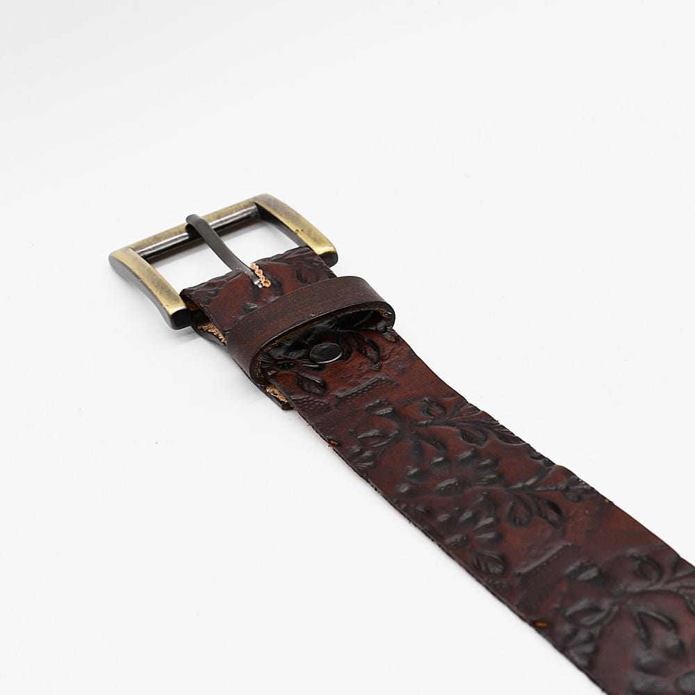 luisa-paix-o-accessoires-ceinture-cuir-marron-boucle-laiton-95-cm image 2