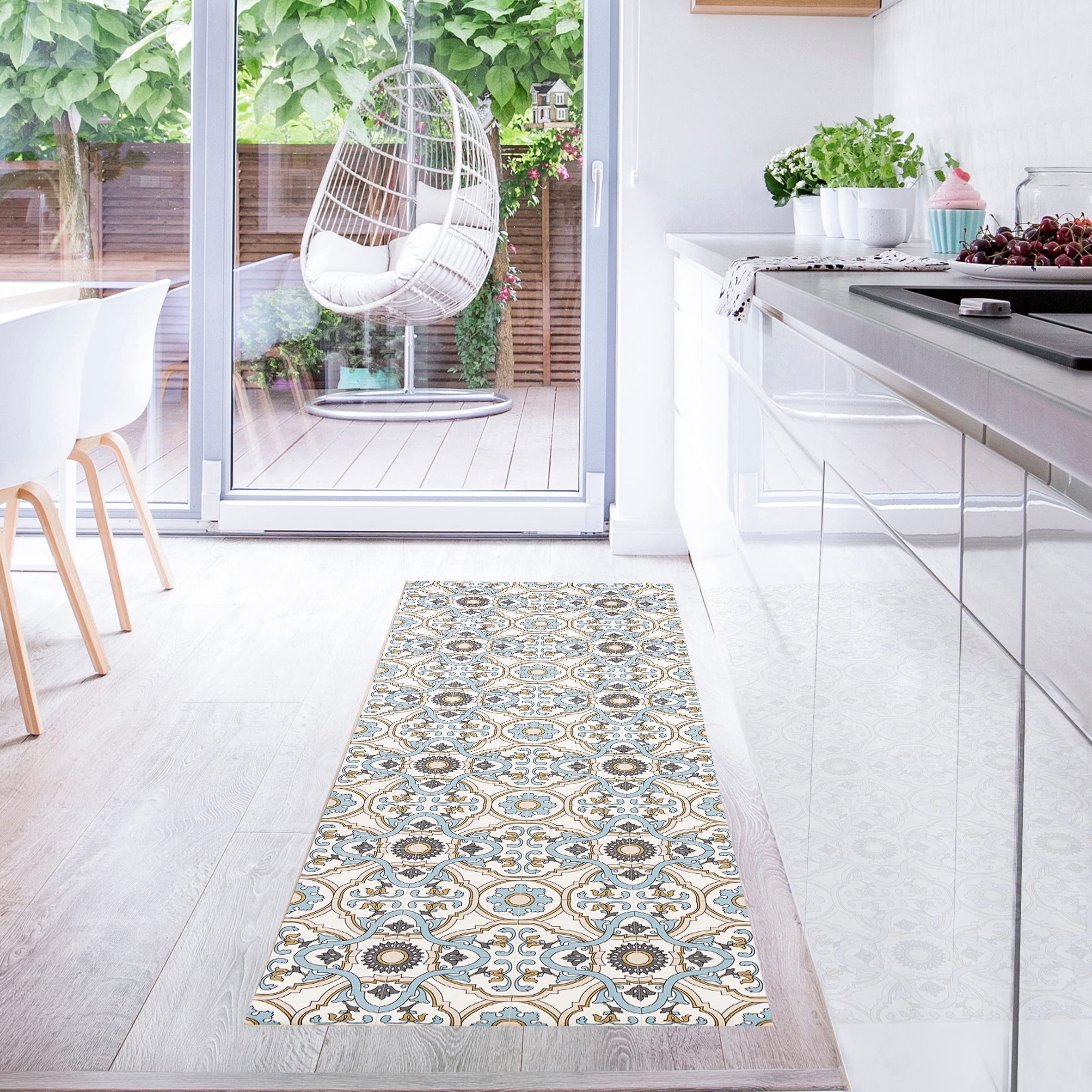 baroni-home-cucina-tapis-cuisine-pvc-180x60-avio-marron image 2