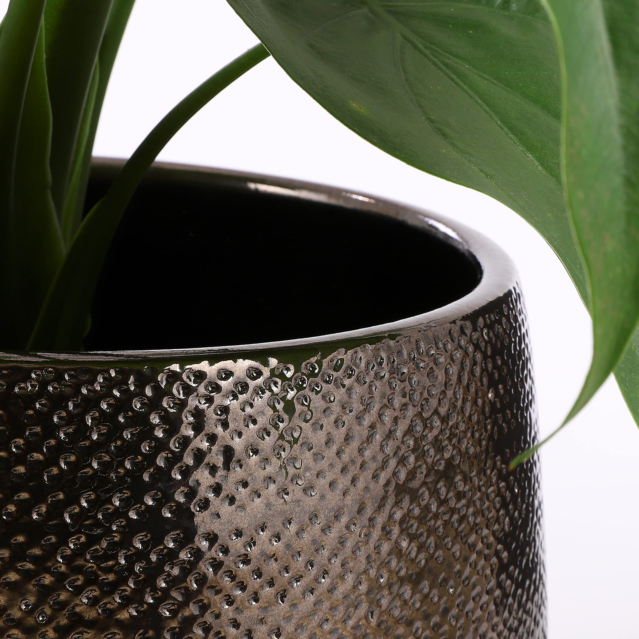 mica-decorations-gabriel-pot-fleurs-c-ramique-bronze-25x29cm image 3