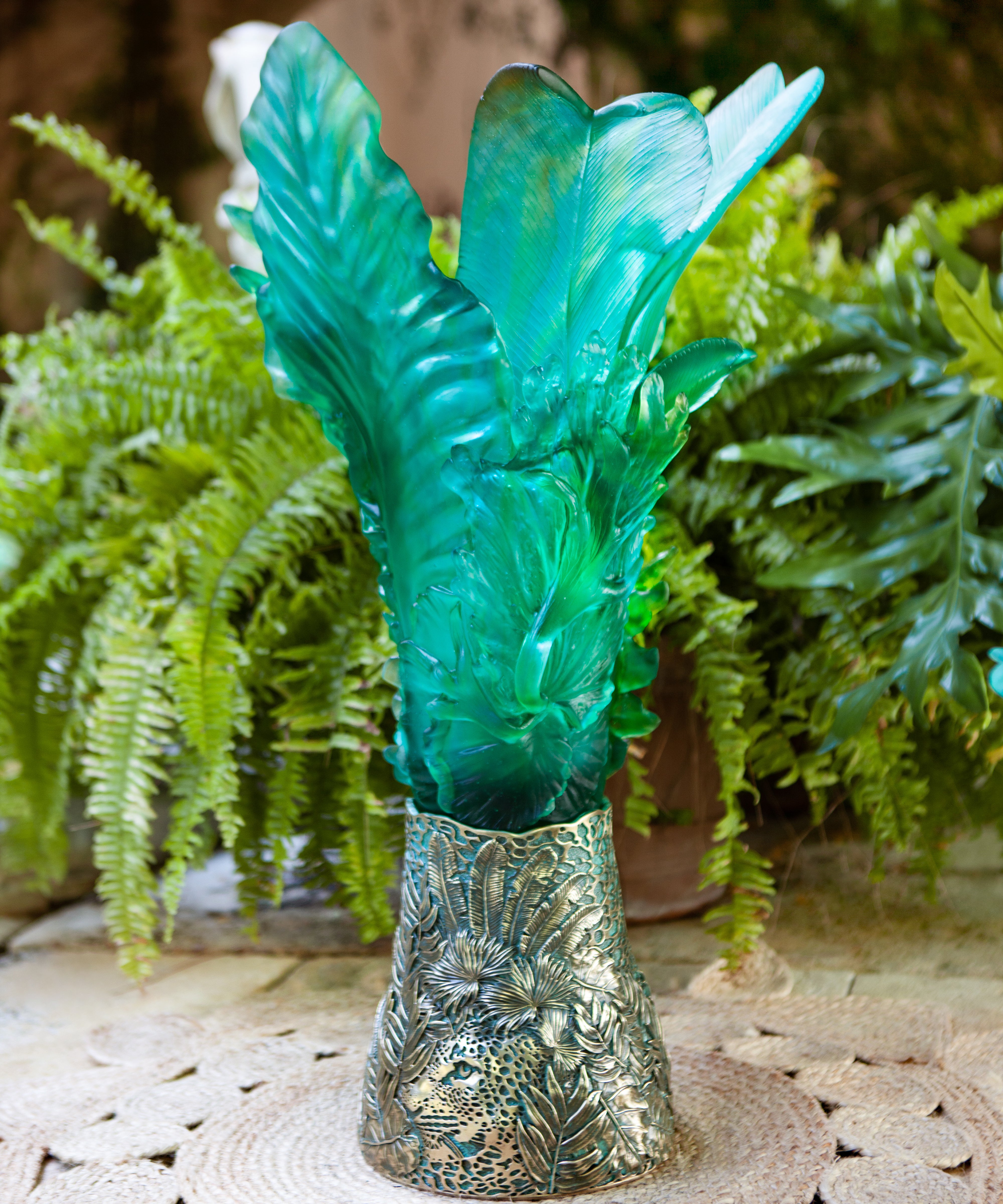 daum-borneo-tropical-vase-prestige-cristal-emilio-robba-99-ex image 2