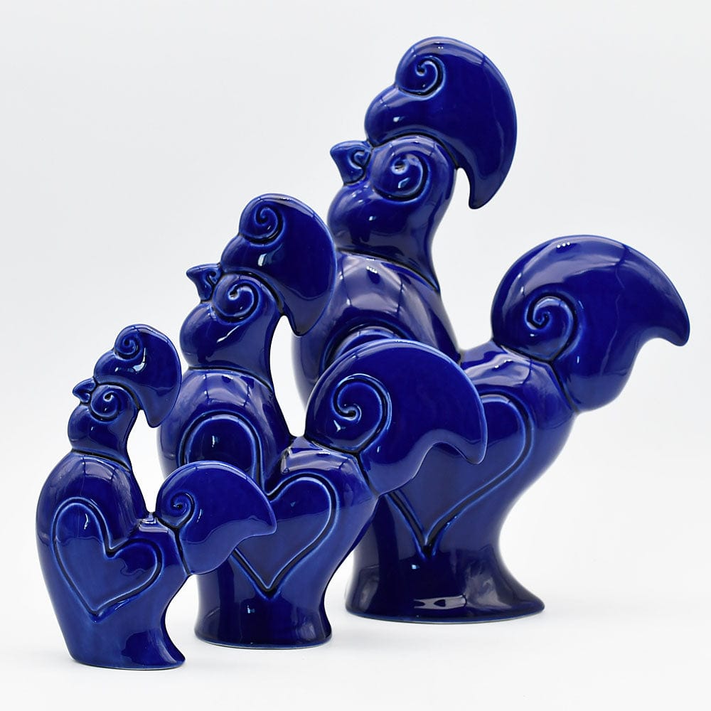 luisa-paix-o-coq-en-c-ramique-bleu-30cm-fait-main image 3