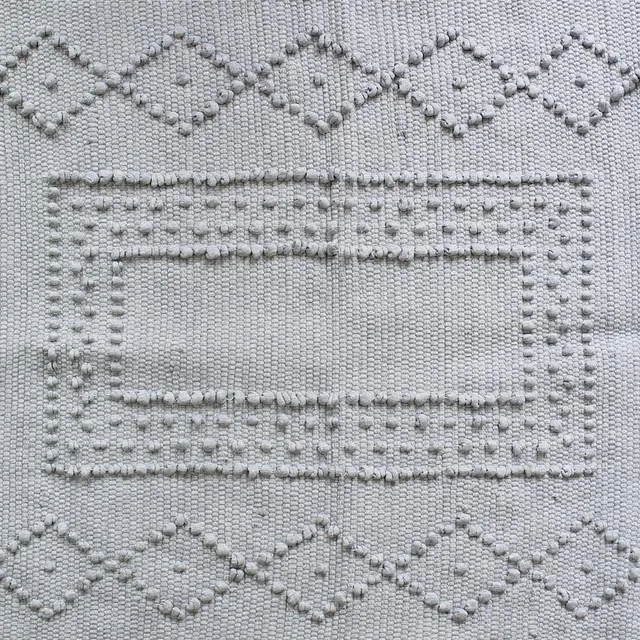 luisa-paix-o-linge-de-maison-tapis-coton-100x50-cm-gris image 1