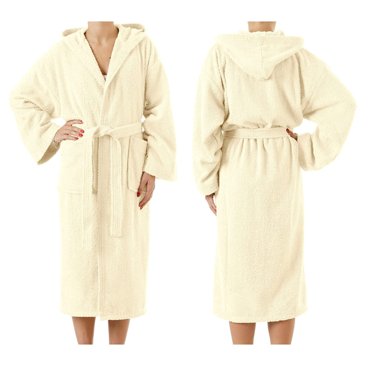 baroni-home-rose-m-peignoir-ponge-rose-m-100-coton image 3