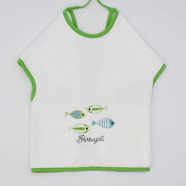 luisa-paix-o-sardinhas-bavoir-tablier-coton-vert image 1