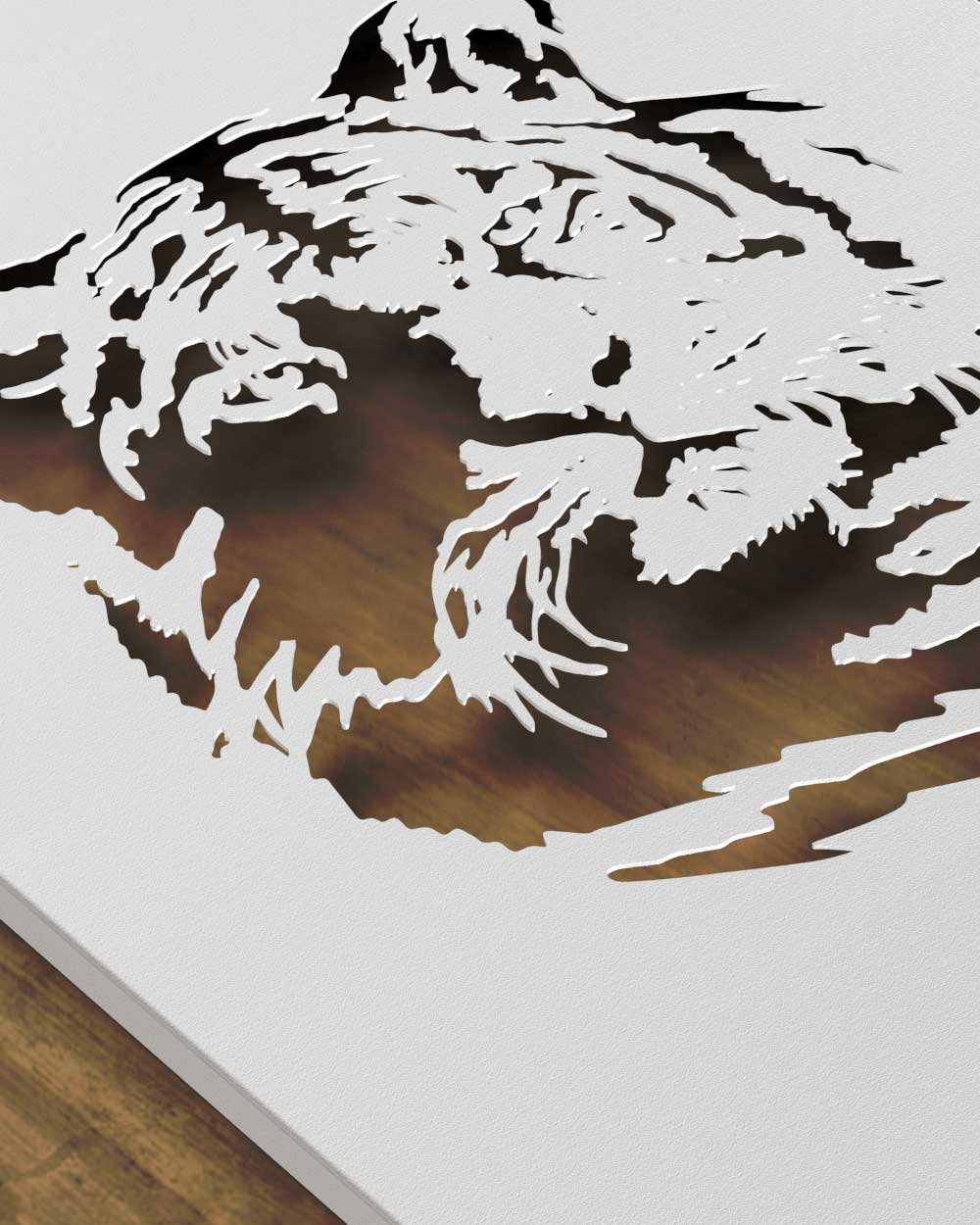 je-suis-art-tableaux-tigre-tableau-m-tal-blanc-d-coup image 3