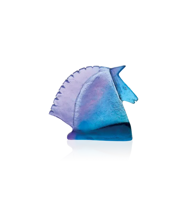 daum-cabeza-de-carlos-mata-sculpture-cheval-bleu-violet image 1