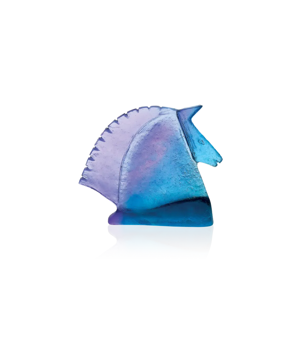 daum-cabeza-de-carlos-mata-sculpture-cheval-bleu-violet image 1