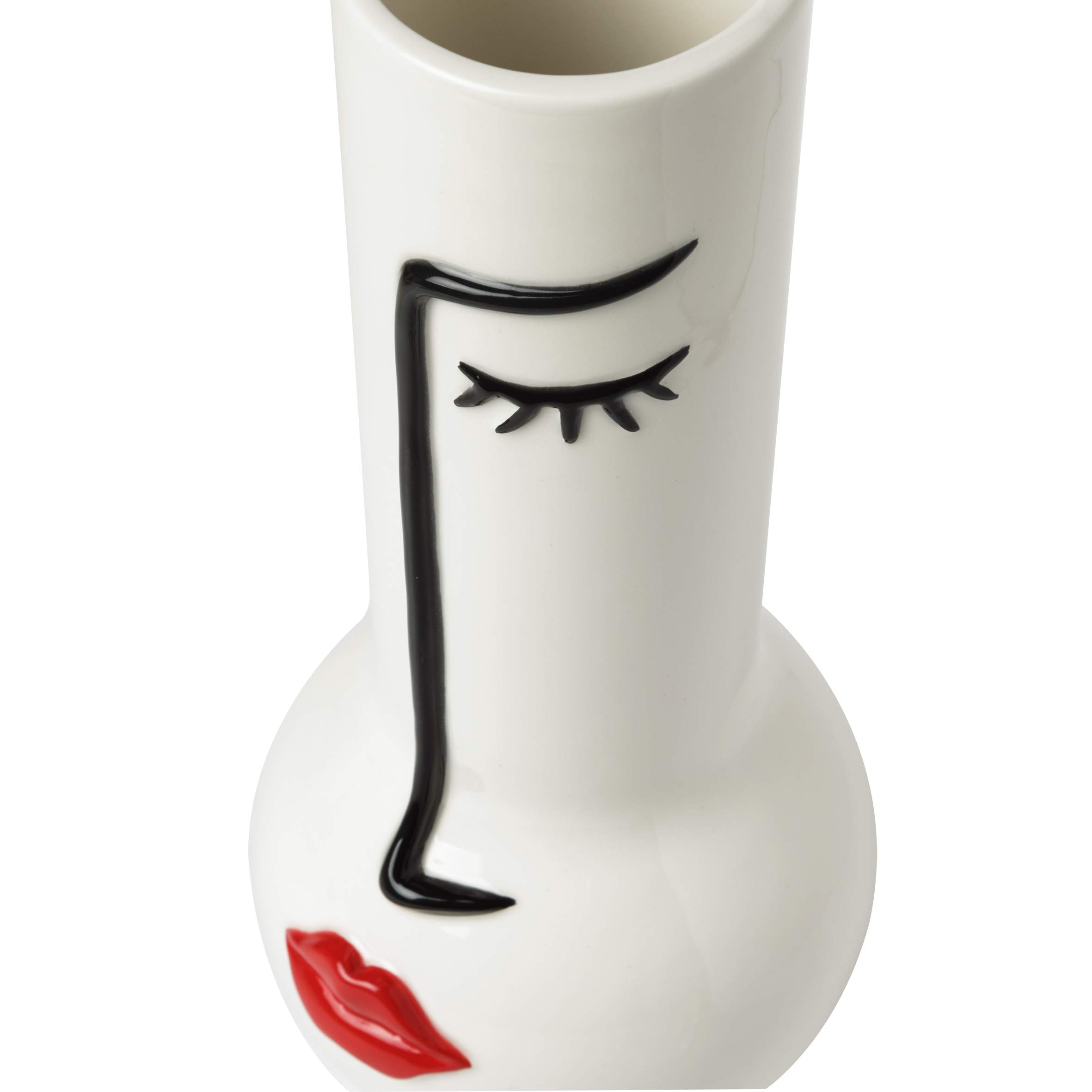 baroni-home-decorazioni-vase-visage-c-ramique-col-troit-27-cm image 2
