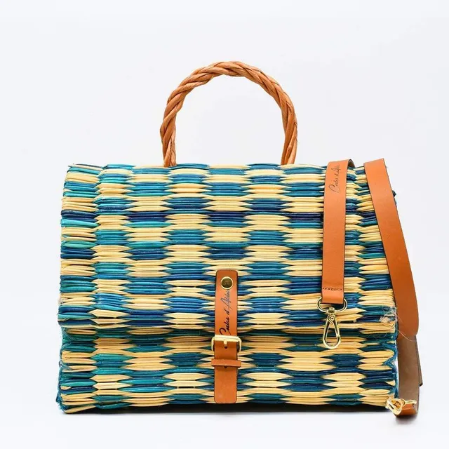 luisa-paix-o-sac-cartable-jonc-30-cm-turquoise-main-t image 1