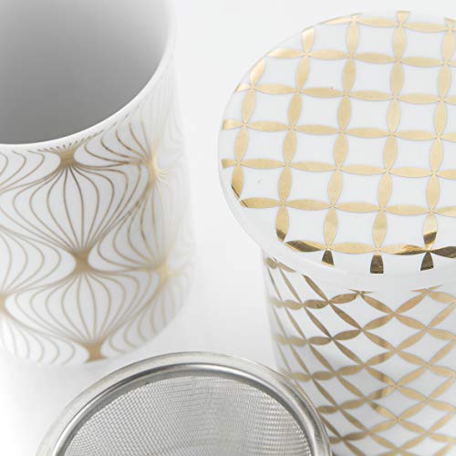 baroni-home-cucina-tasse-th-filtre-blanc-or-11-cm image 7