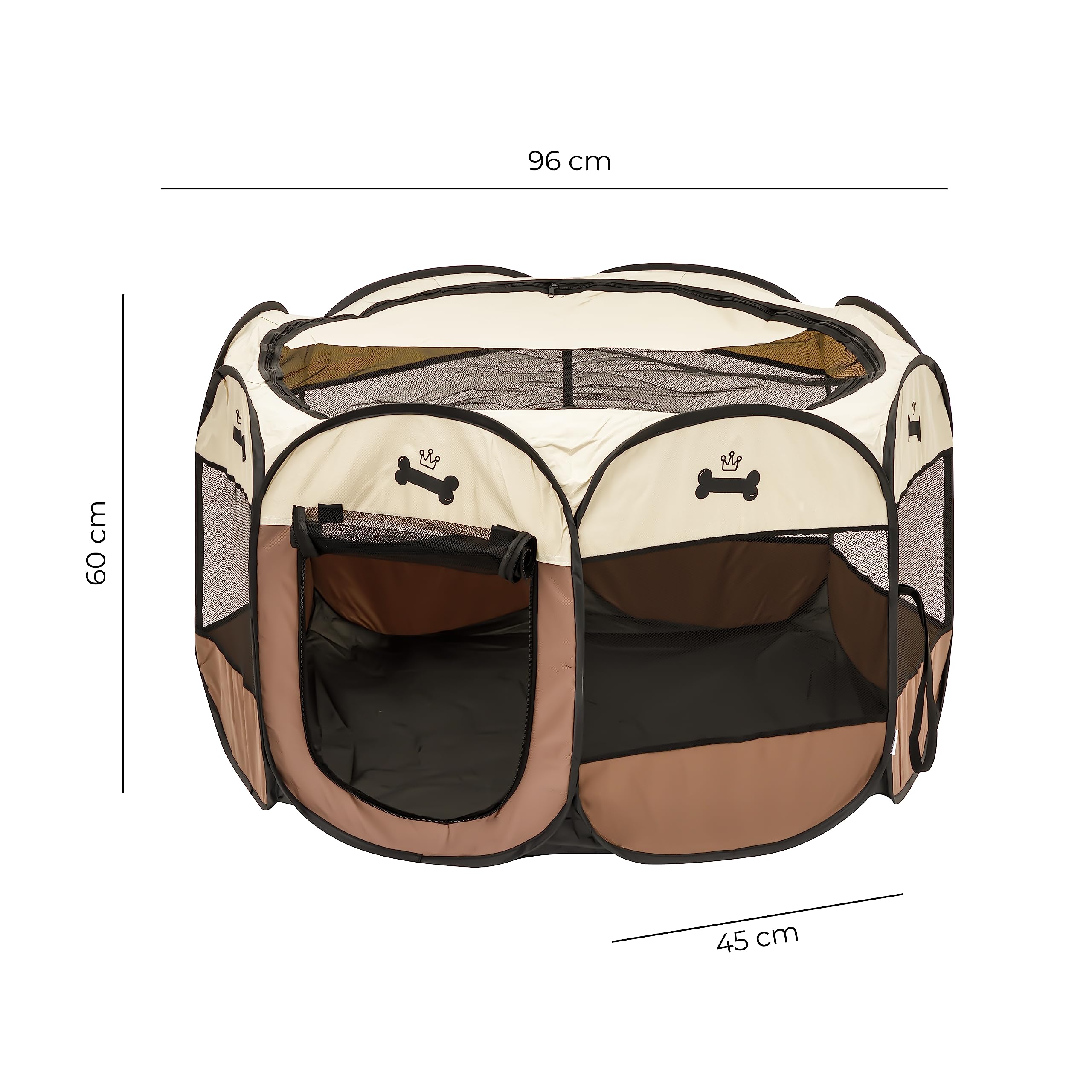 baroni-home-pet-parc-chien-pliable-tente-96x60-cm-l image 6