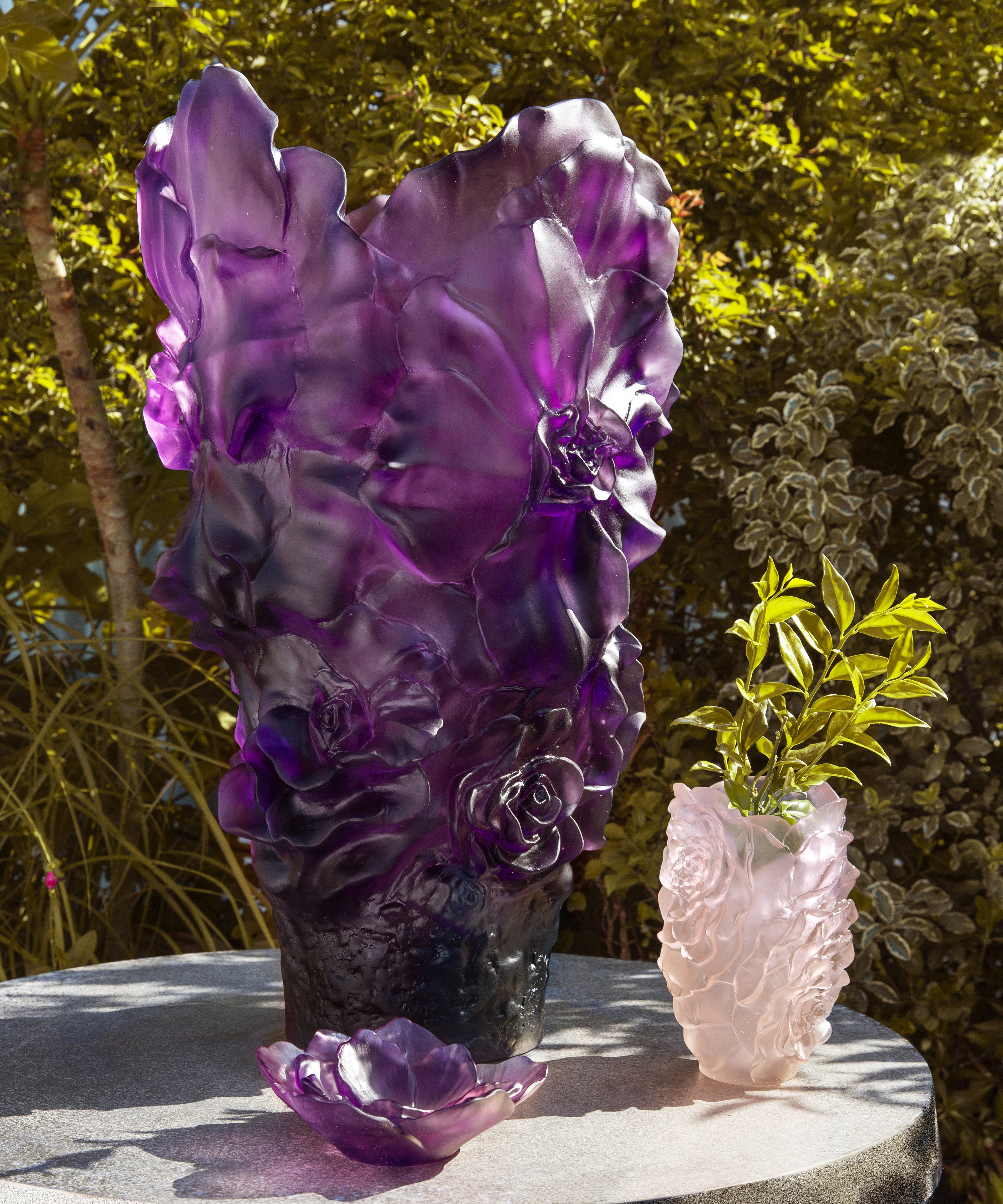 daum-camelia-coupe-petit-mod-le-violette-p-te-de-verre image 2