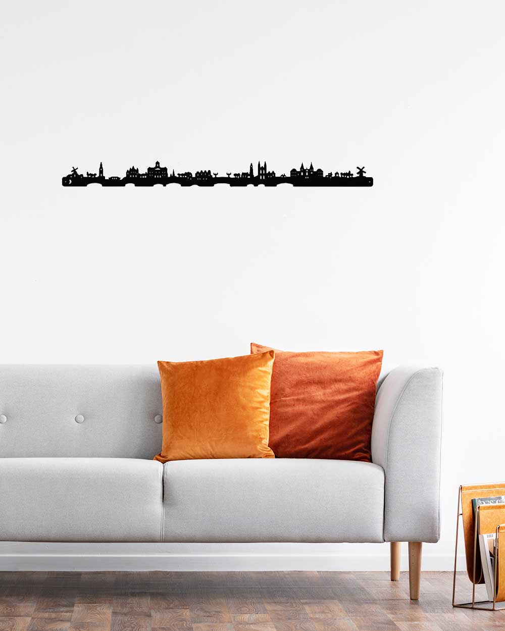 je-suis-art-skyline-amsterdam-silhouette-tableau-m-tal-ville image 1