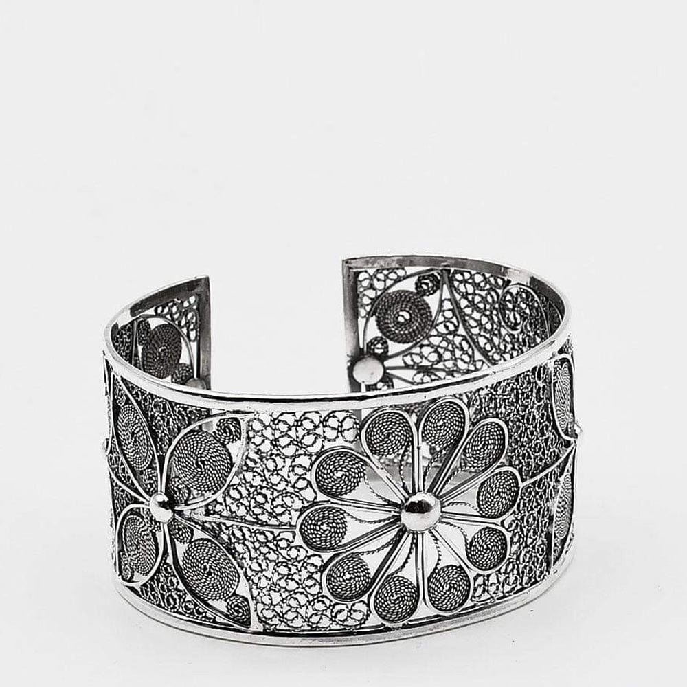 luisa-paix-o-bracelet-manchette-argent-925-filigrane-oxyd image 1