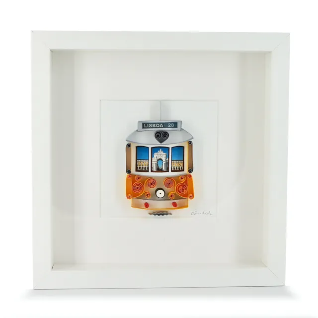 luisa-paix-o-electrico-28-tableau-paperolles-tramway-fait-main image 1