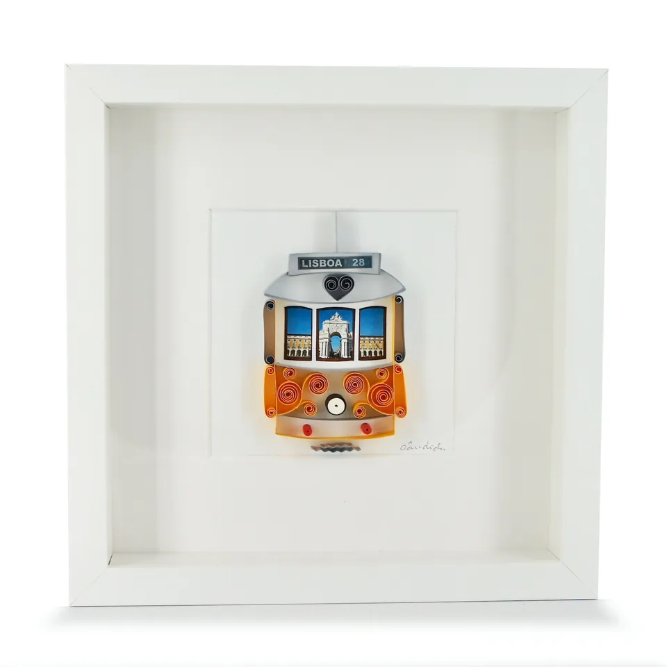 luisa-paix-o-electrico-28-tableau-paperolles-tramway-fait-main image 1