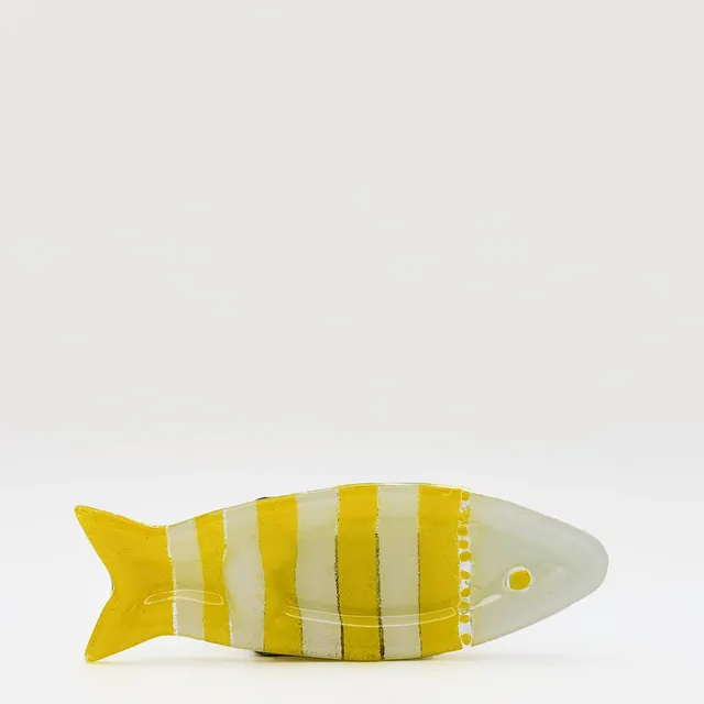 luisa-paix-o-vaisselle-portugaise-coupe-olive-verre-jaune-sardine-23-cm image 1