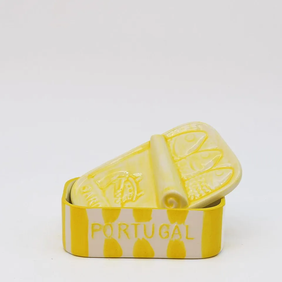 luisa-paix-o-vaisselle-portugaise-bo-te-sardines-c-ramique-jaune image 1