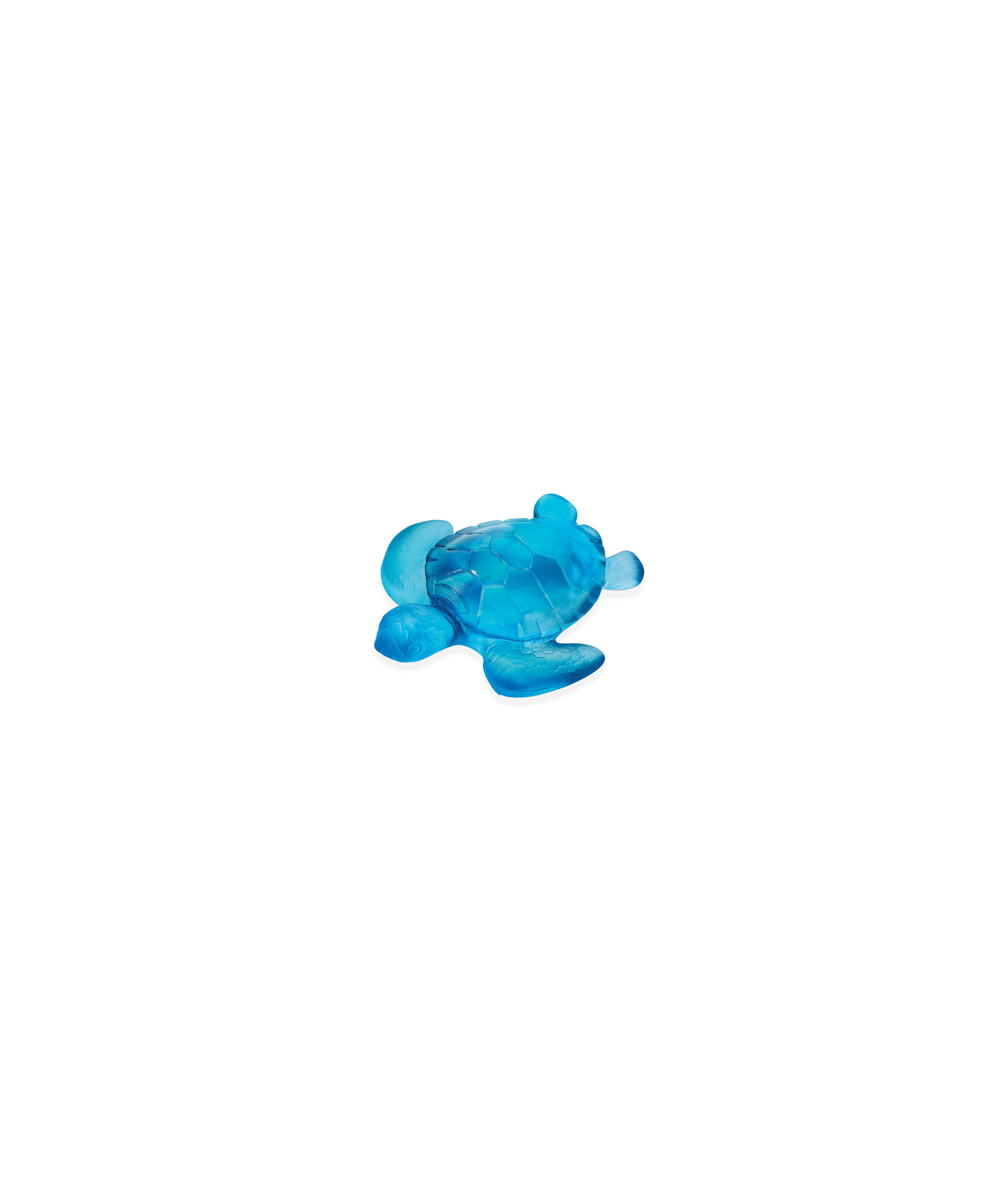 daum-mini-tortue-sculpture-bleue-cristal-animalier image 1