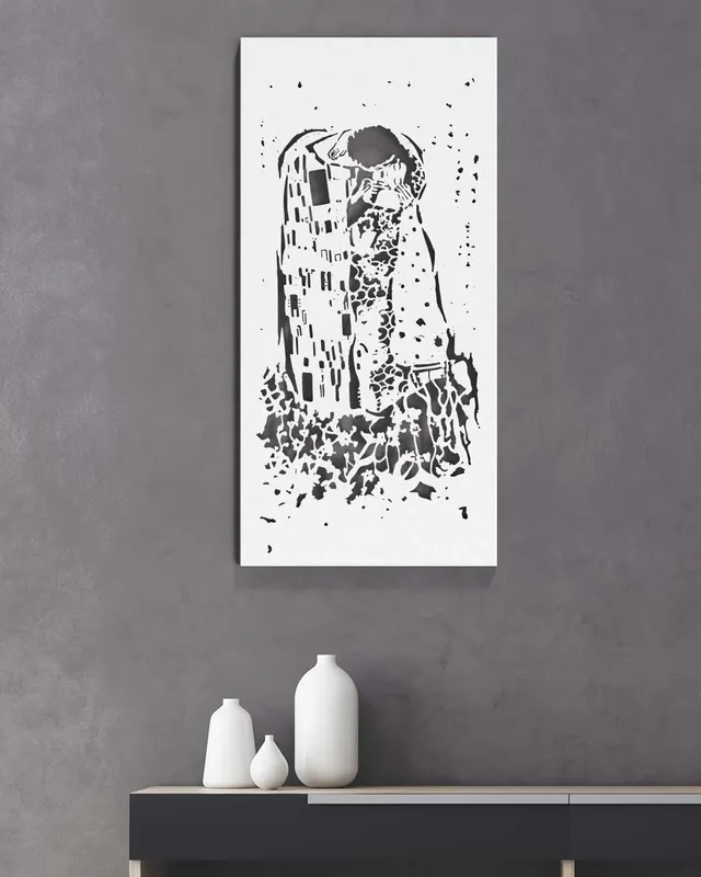 je-suis-art-tableaux-le-baiser-klimt-tableau-m-tal-d-coup image 1