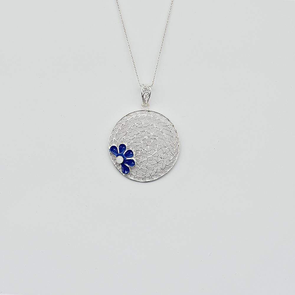 luisa-paix-o-esmalte-i-pendentif-argent-fleur-mail-3-5-cm image 1