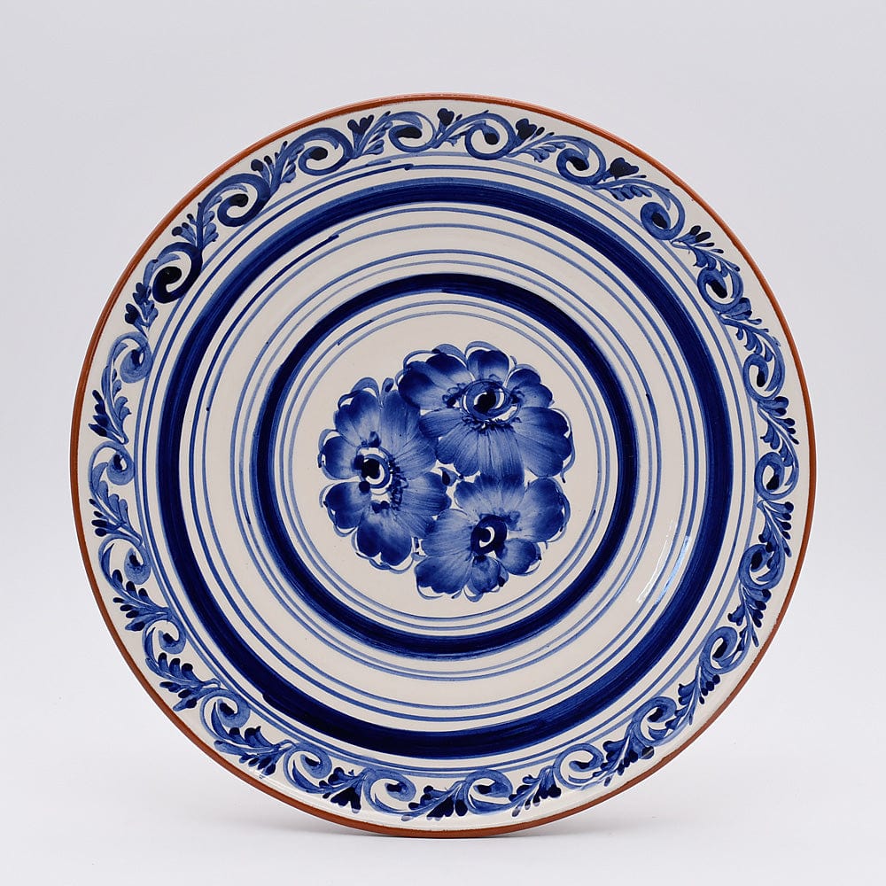 luisa-paix-o-assiette-terre-cuite-28cm-bleue-artisanale image 1