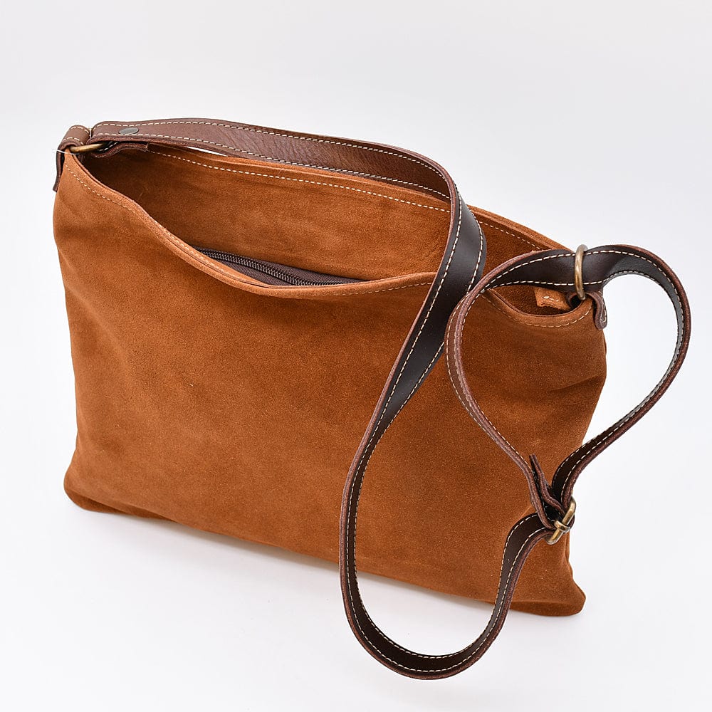 luisa-paix-o-accessoires-sac-bandouli-re-daim-marron-30cm image 2