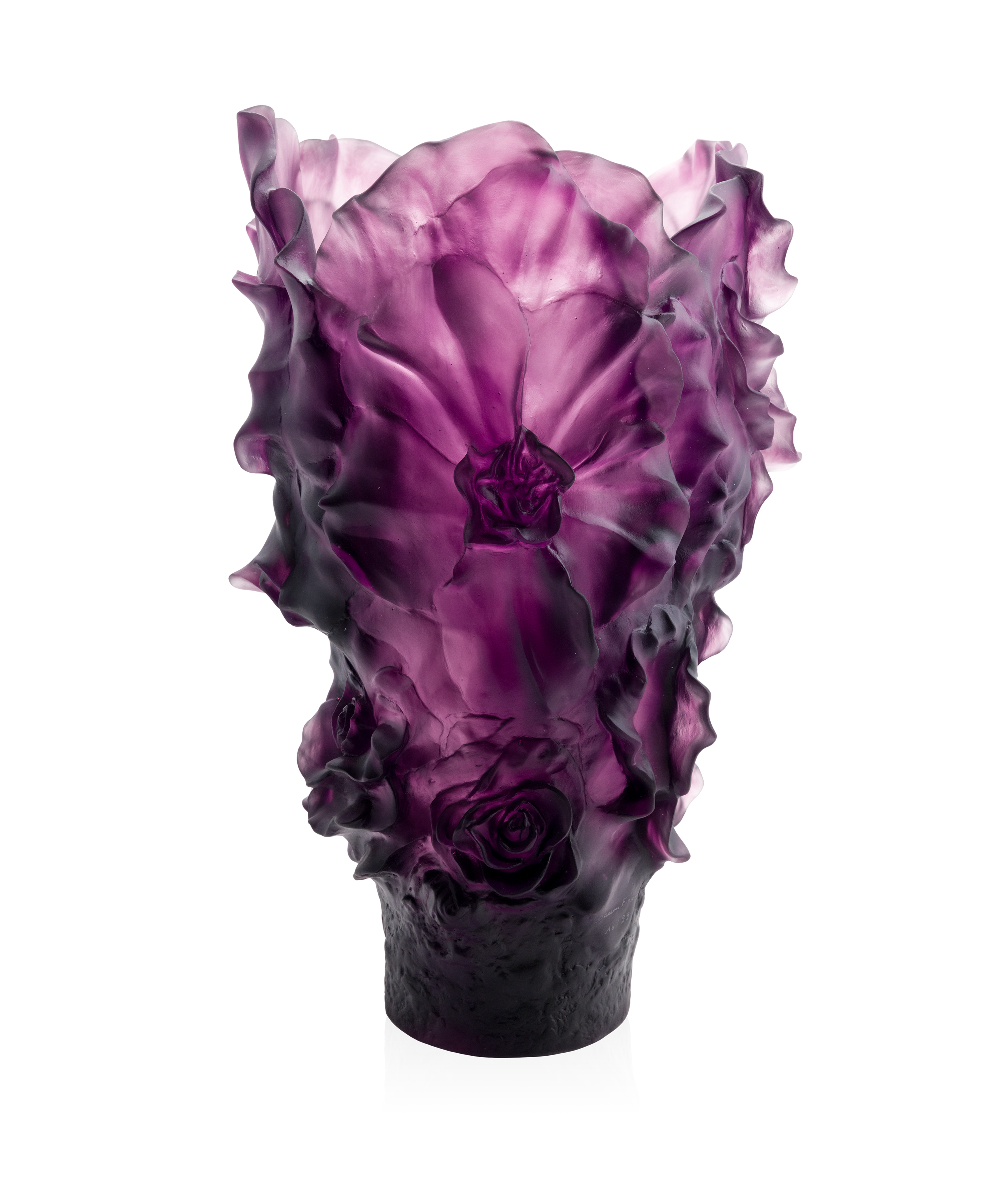 daum-univers-v-g-tal-camelia-vase-magnum-violet-cristal image 2