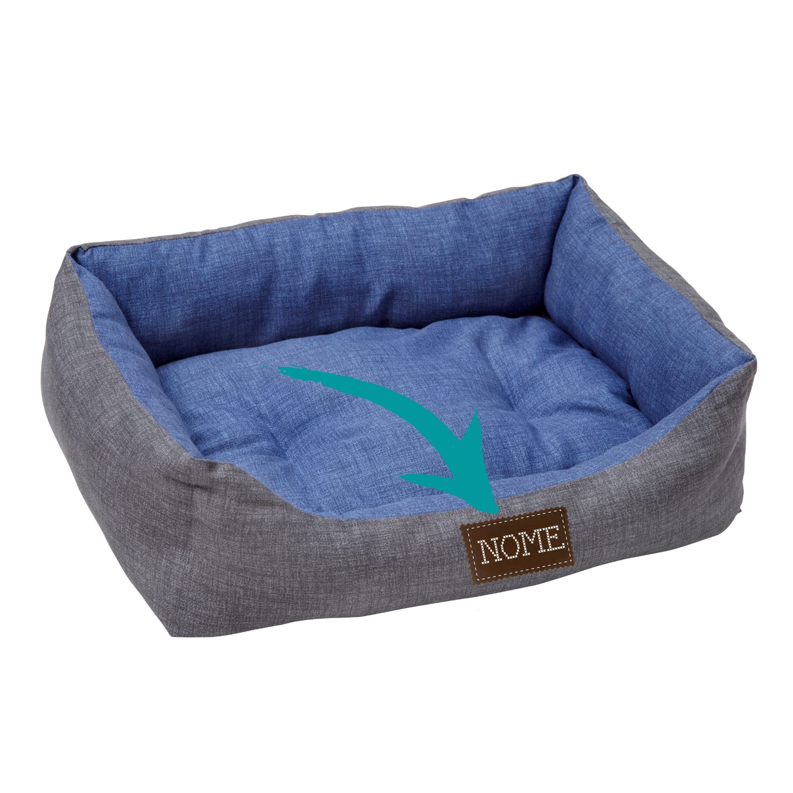 baroni-home-pet-niche-chien-chat-m-60x70cm-gris-bleu image 1
