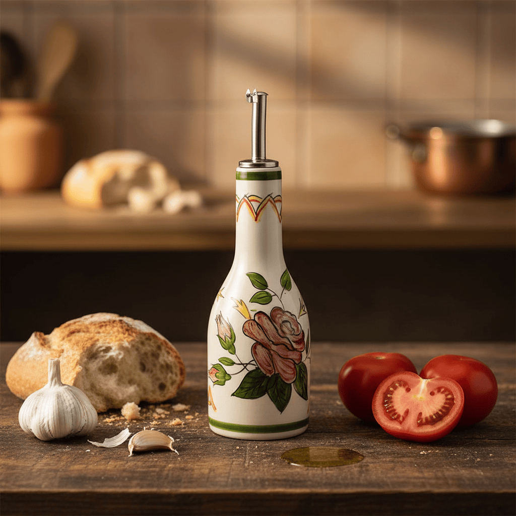luisa-paix-o-viana-carafe-huile-c-ramique-250ml-peinte-main image 2