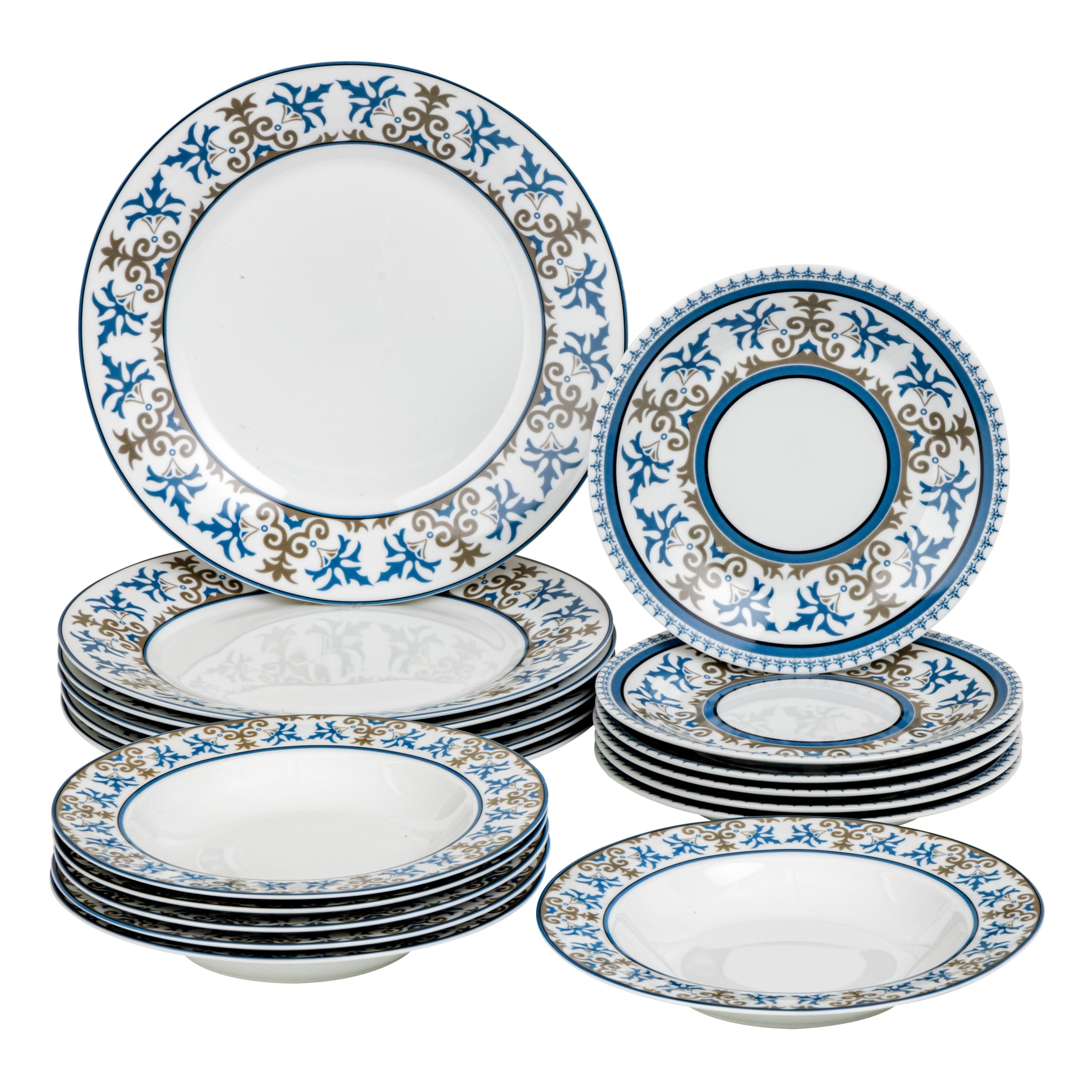 baroni-home-cucina-service-assiettes-porcelaine-lotus-18-pi-ces image 8
