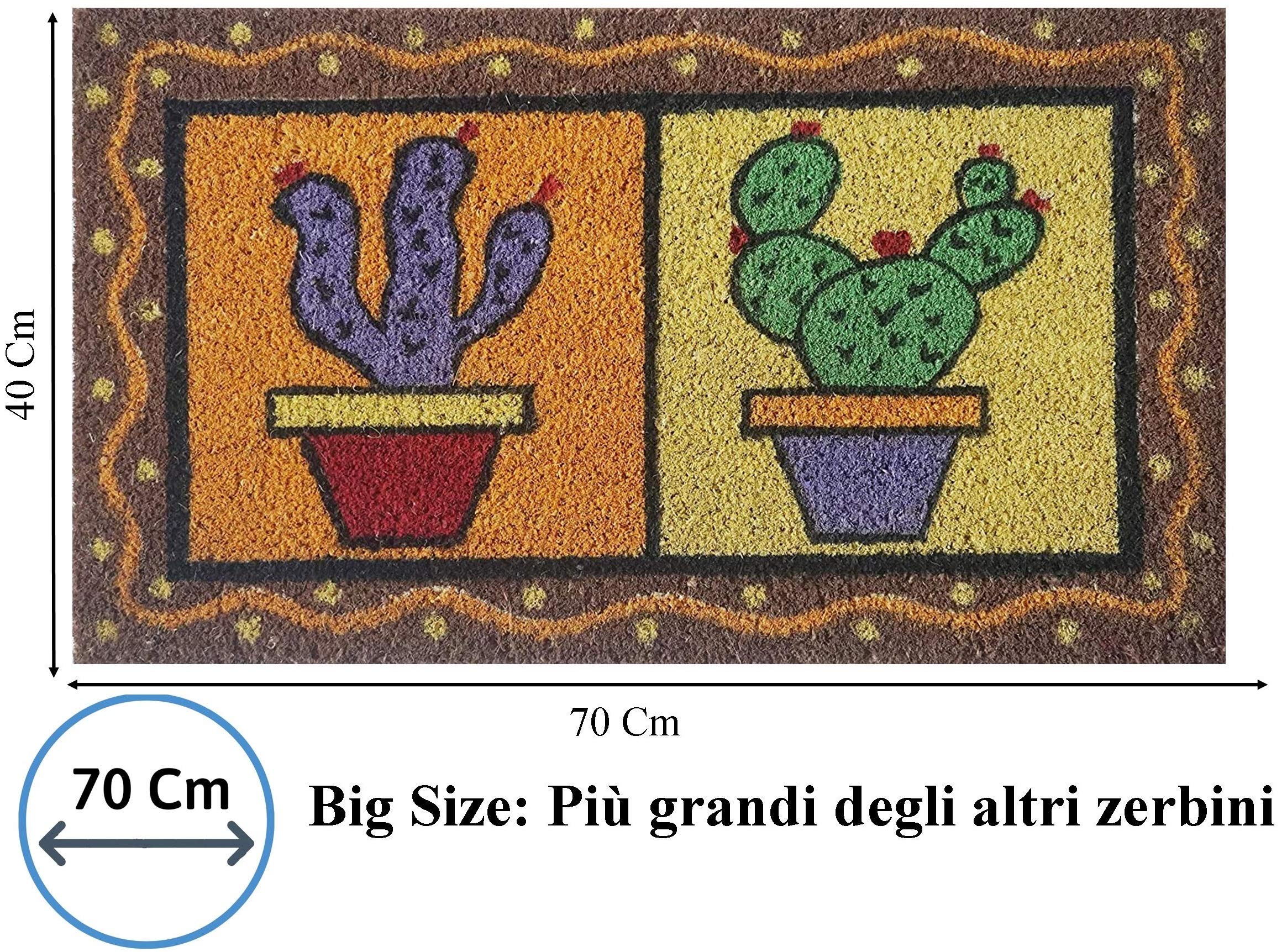 baroni-home-tapis-paillasson-coco-cactus-couleurs-vives-70x40 image 2