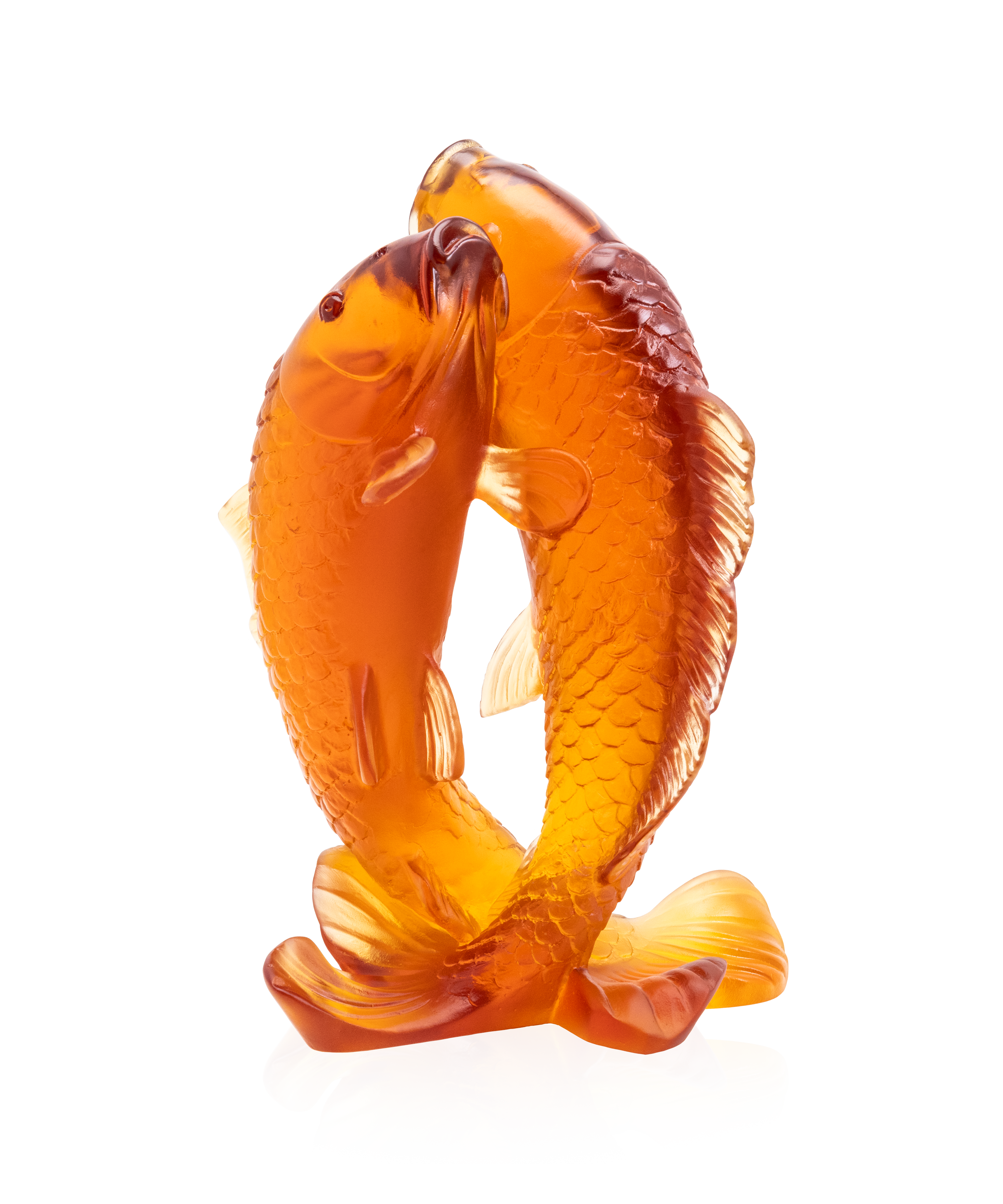 daum-univers-animalier-couple-de-carpes-sculpture-gold-800-ex image 1