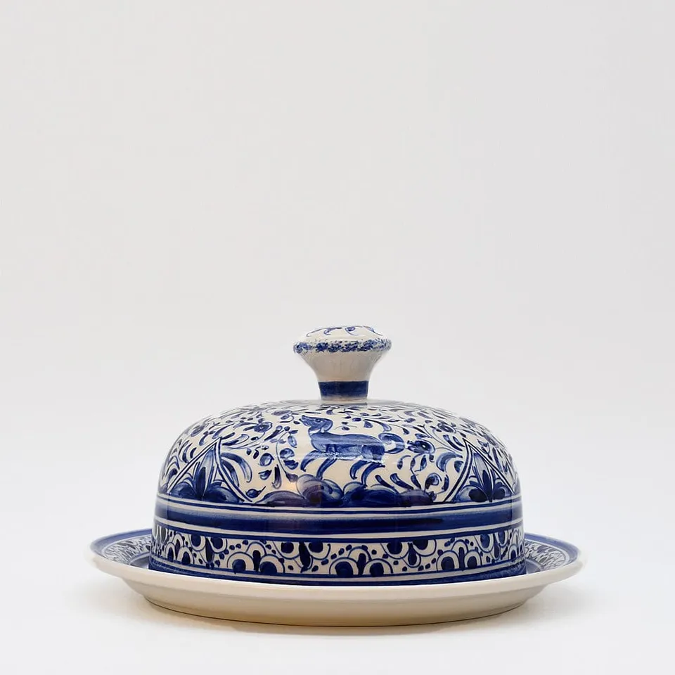 luisa-paix-o-vaisselle-portugaise-plateau-fromage-coimbra-bleu-24-cm image 1