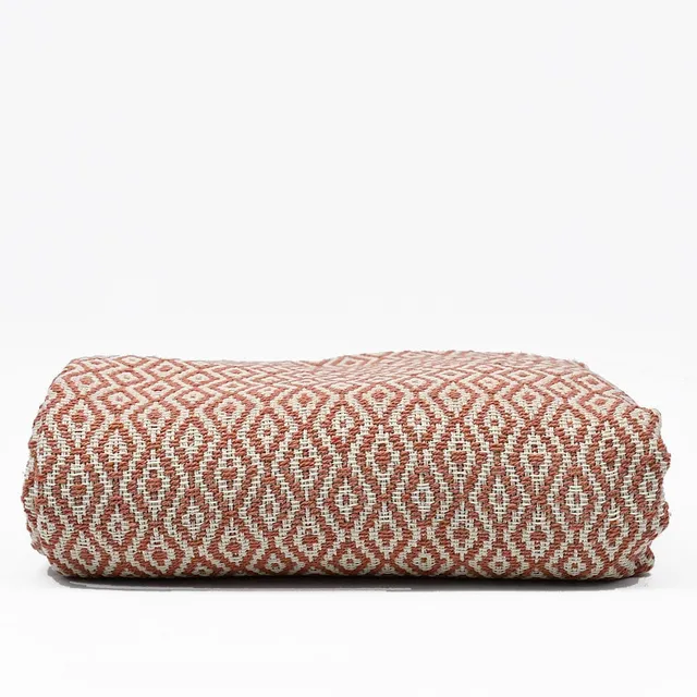luisa-paix-o-losango-plaid-coton-terracotta-135x200 image 1