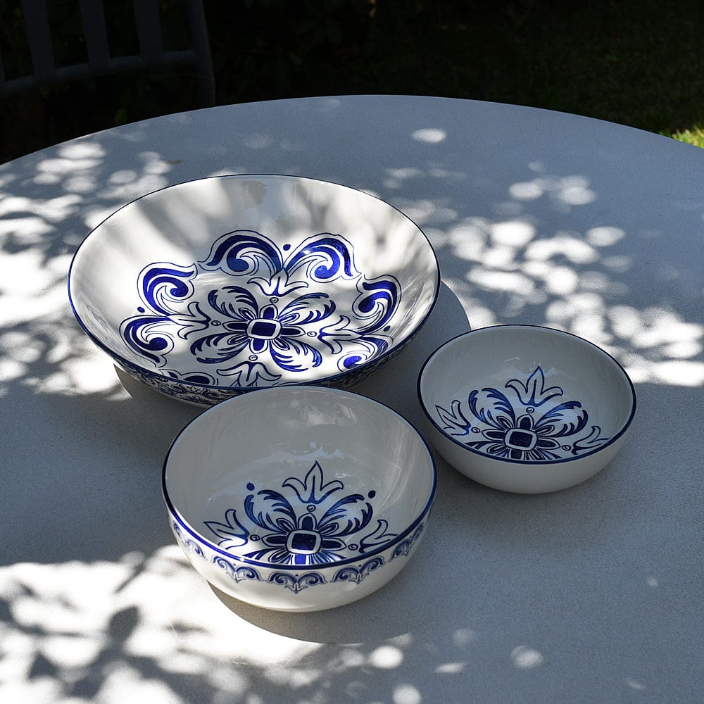 luisa-paix-o-floral-saladier-c-ramique-bleu-25-cm image 3