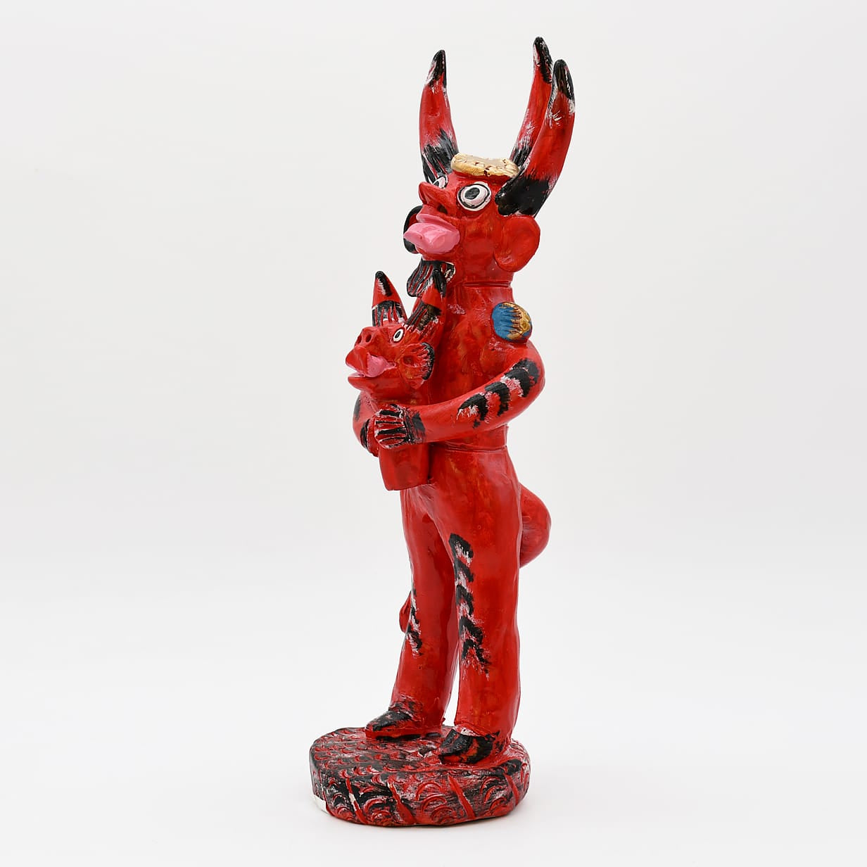 luisa-paix-o-diabo-de-tr-s-cornos-30cm-statuette-rouge image 4