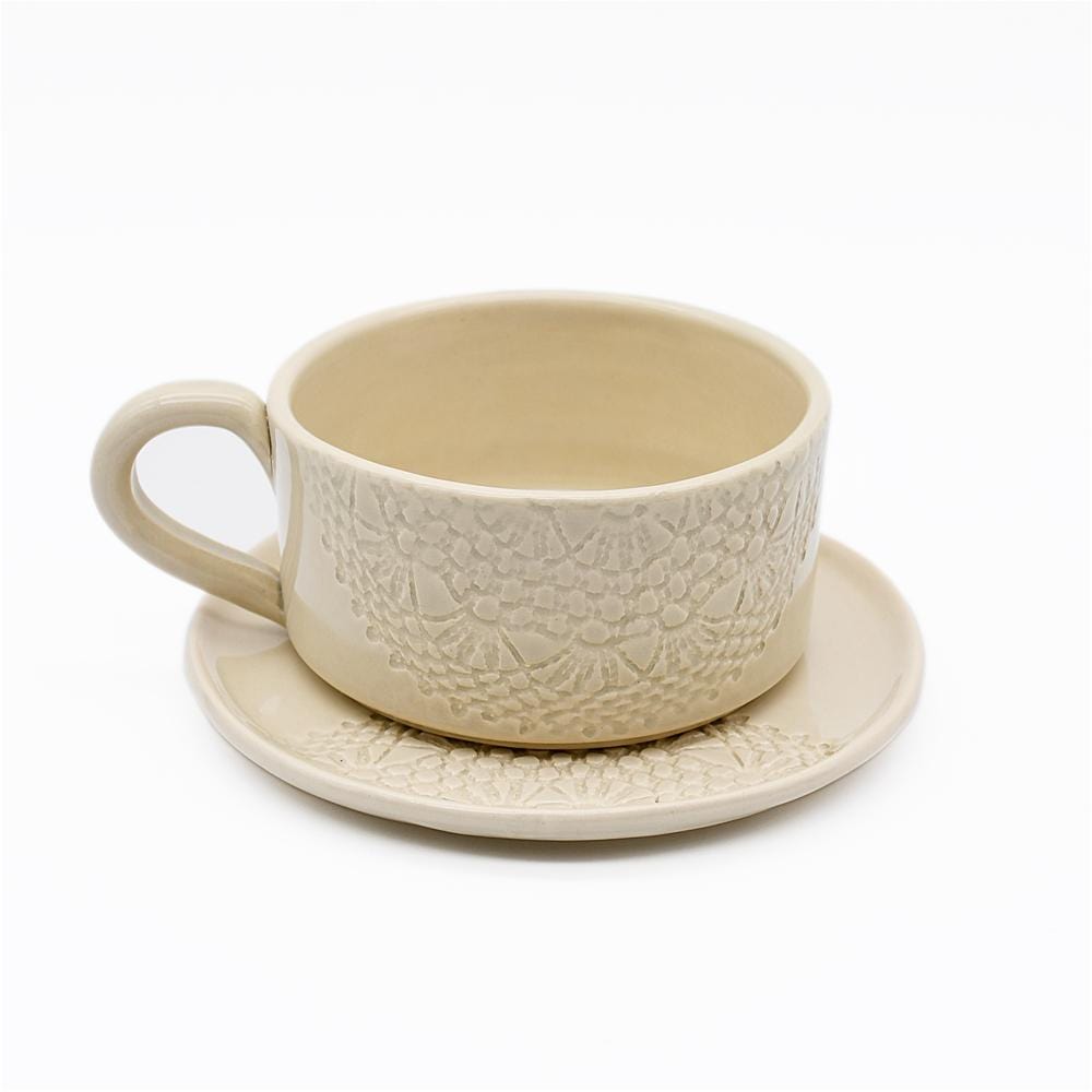luisa-paix-o-carimbada-tasse-et-sous-tasse-beige-12-cm-c-ramique image 2