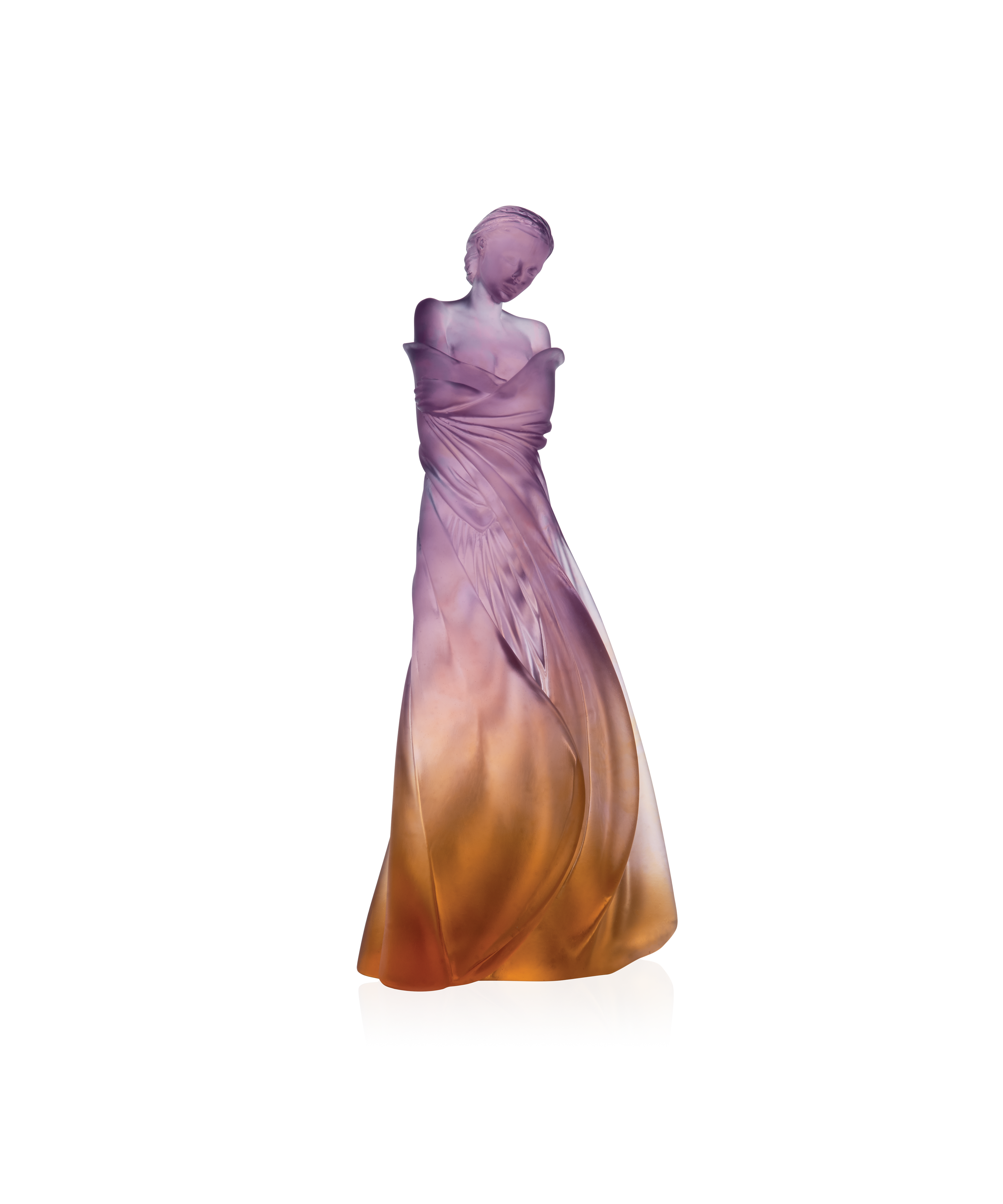 daum-l-hiver-en-soi-sculpture-cristal-ambre-rose image 1