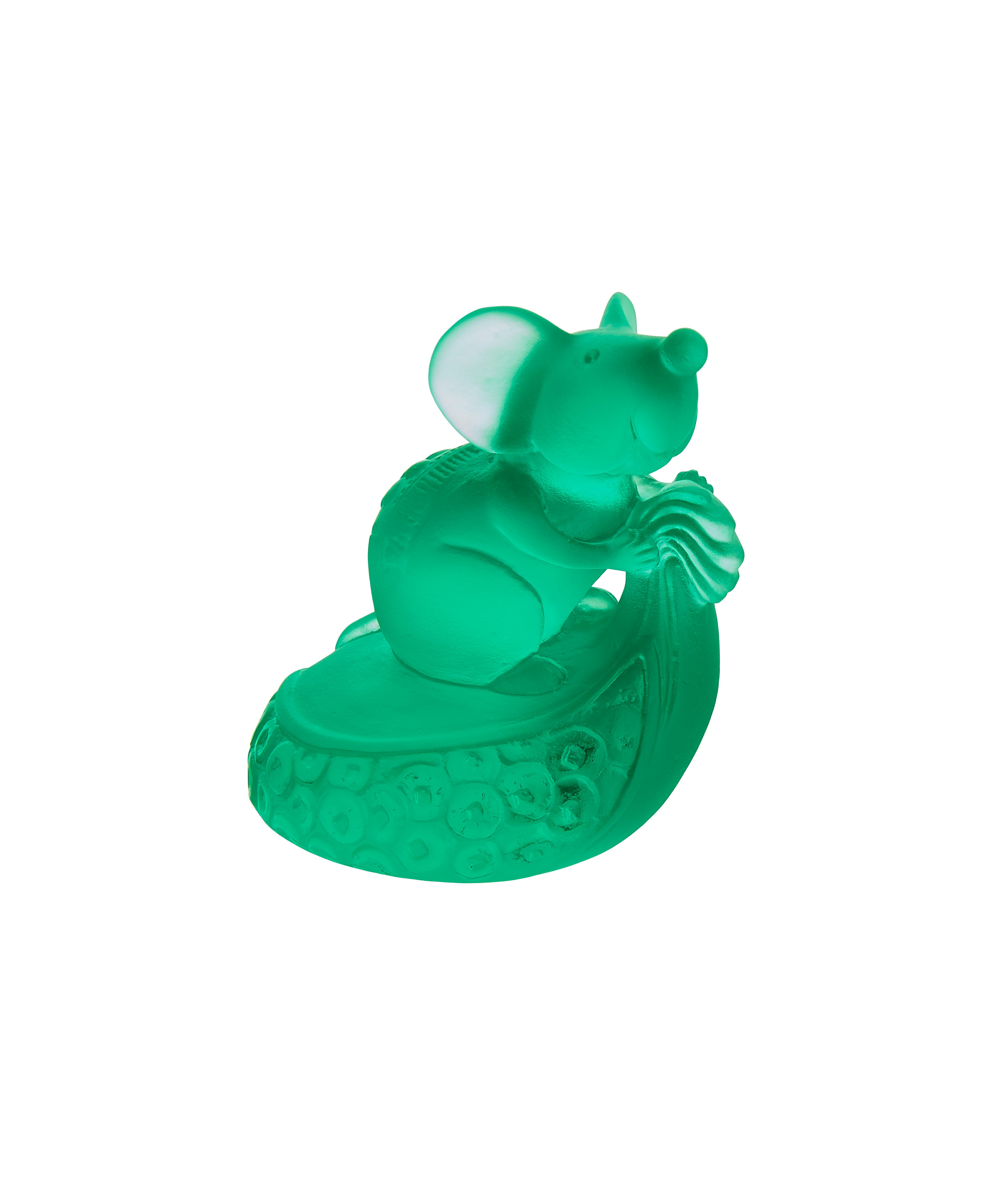 daum-univers-animalier-rat-horoscope-chinois-sculpture-vert image 1