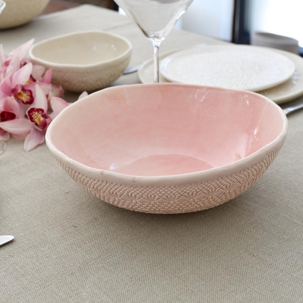 luisa-paix-o-carimbada-grand-saladier-c-ramique-rose-25-cm image 2