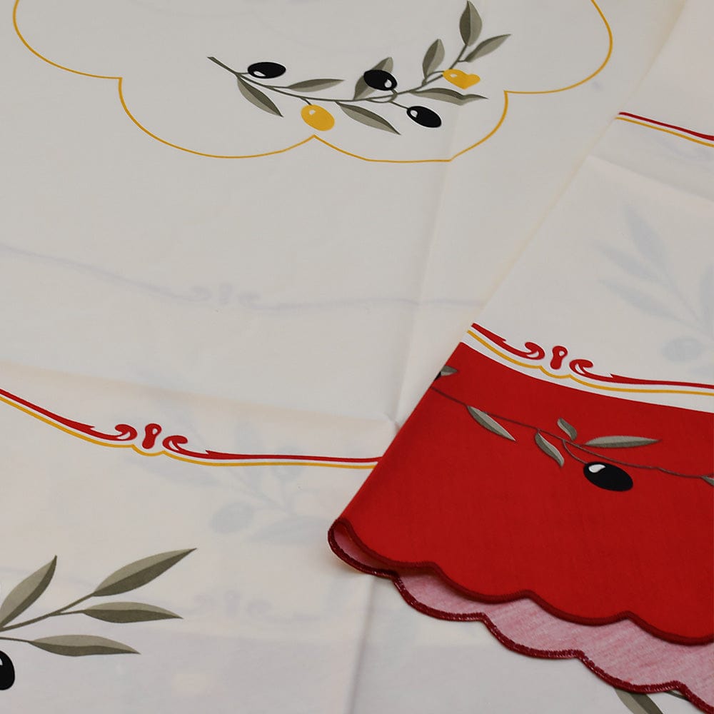 luisa-paix-o-arts-de-la-table-azeitona-nappe-rouge-ronde-150cm image 2